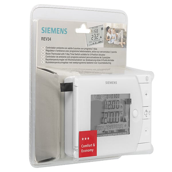 SIEMENS - Régulateur de température ambiante avec programme horaire hebdomadaire REV34-XA-SIEMENS - large