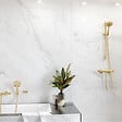 HANSGROHE - Pommeau de douche HANSGROHE Raindance Select S EcoSmart 120 3 jets aspect doré poli + flexible de douche HANSGROHE Designflex 160 cm doré poli - vignette