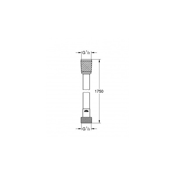 GROHE - Flexible de douche ROTAFLEX GROHE 28410001 - 175 cm - chromé - large
