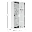 HOMCOM - Armoire à pharmacie 3 étagères 4 niveaux 30L x 12l x 60H cm porte verre trempé symbole croix acier inoxydable brossé - vignette
