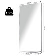 HOMCOM - Armoire miroir salle de bain armoire de toilette murale meuble d'angle 2 étagères dim. 30L x 18,4l x 60H cm acier inox. - vignette