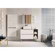 NATUREL - Armoire de toilette avec miroir, éclairage LED et prise 220V, 60x60x20 cm blanc, SAT Stilla (STILLAE06017) - vignette