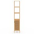 ID MARKET - Meuble colonne salle de bain bambou BEA 1 porte - vignette