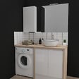 PLANETE BAIN - Armoire de salle de bain 40x80 laqué blanc brillant à suspendre - vignette