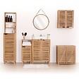 5 FIVE SIMPLY SMART - Meuble de rangement Colonne en Bambou 1 Porte H 168 cm - vignette