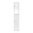 ID MARKET - Meuble colonne salle de bain WALDO 2 portes blanc - vignette
