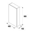 PLANETE BAIN - Armoire de salle de bain 40x80 Noire brillante à suspendre - vignette