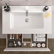 PLANETE BAIN - Meuble salle de bain - 70 cm - Avec plan vasque - Blanc mat - A suspendre - KARAIB - vignette
