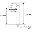 PLANETE BAIN - Robinet lave-mains haut chromé H 26.5 cm - eau froide uniquement - vignette