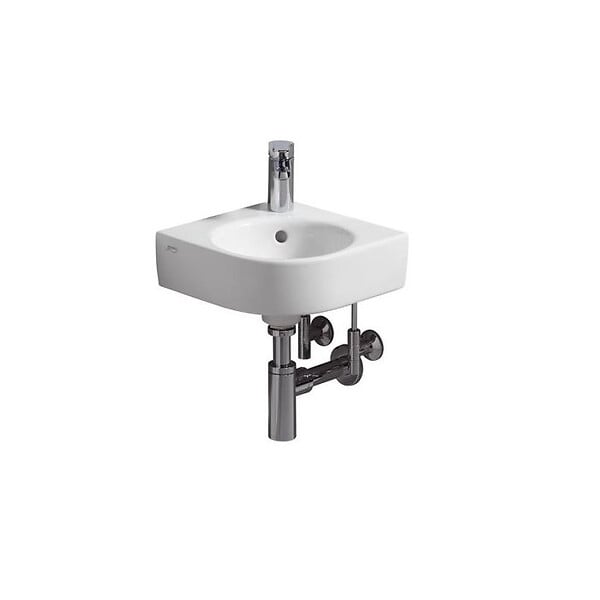 GEBERIT - Lave-mains d'angle Renova Compact Geberit - 155x395x450mm - Mural - Blanc - large