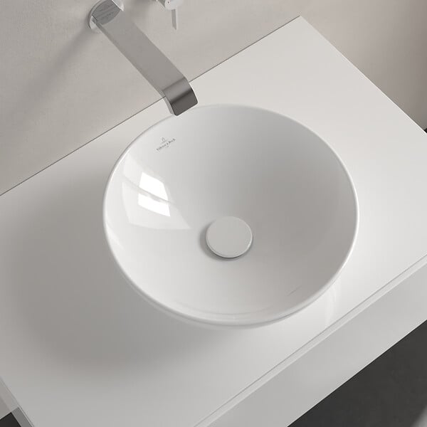 VILLEROY ET BOCH - Villeroy & Boch Loop & Friends Vasque à poser 380 x 380 x 120 mm Blanc sans trop-plein - large