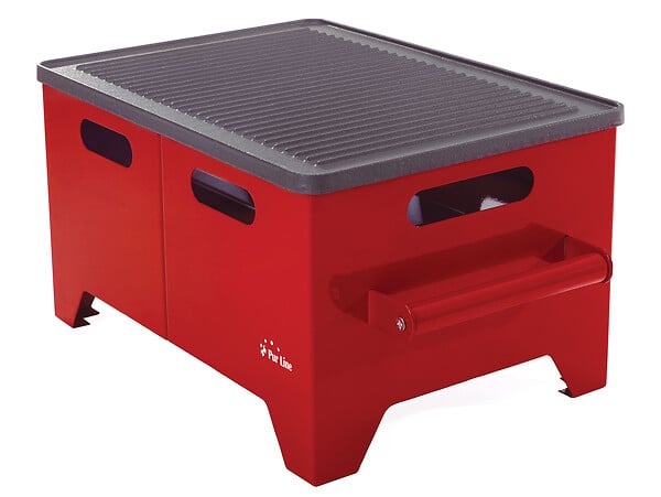 PURLINE - Barbecue à l'éthanol 1.2L en acier rouge - large