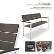TECTAKE - Banc de jardin Line 2 places avec structure en aluminium 128 x 59 x 88 cm gris clair/blanc - vignette