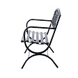 OUTSUNNY - Banc de jardin 3 places dim. 127 x 60 x 85 cm max 250 Kg acier fonte noir - vignette