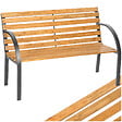 TECTAKE - Banc de jardin 2 places marron en pin de chine 119,5x62x83cm stable robuste résistant temps haut gamme - vignette