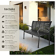 TECTAKE - Banc de jardin PINO 3 places 126 x 62 x 81,5cm noir - vignette
