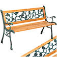 TECTAKE - Banc de jardin MARINA 2 places 124 x 52 x 74 cm marron - vignette