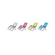 O'COLORS - Lot de 2 fauteuils relax de jardin - Multi positions - Bleu et rose - vignette