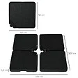 OUTSUNNY - Pied de parasol lot de 4 dalles pour parasol à lester dim. tot. 100L x 100l x 6,8H cm HDPE surface granuleuse noir - vignette