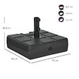 OUTSUNNY - Pied de parasol carré base de lestage dim. 49L x 49l x 36,5H cm HDPE aspect bois noir - vignette