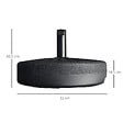 OUTSUNNY - Pied de parasol rond base de lestage parasol Ø 51 x 30H cm HDPE motif rosace surface texturée noir - vignette