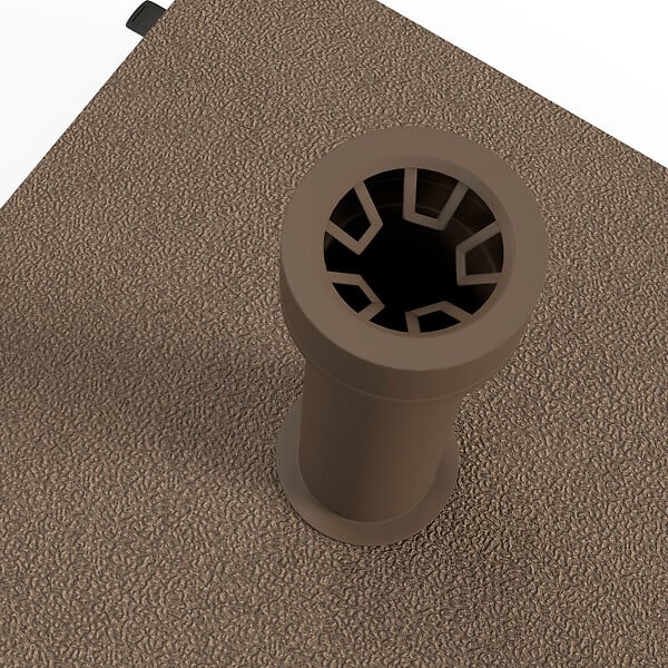 OUTSUNNY - Pied de parasol base de lestage parasol carré HDPE surface granuleuse marron - large