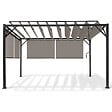 ID MARKET - Pergola édition luxe lames orientables 3x4 M et 4 stores taupe - vignette