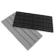 ID MARKET - Lot de 5 dalles de terrasse rectangulaire WODHY clipsables bois composite gris 60 x 30 cm - vignette