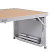 OUTSUNNY - Table pliante table de camping table de jardin avec rallonge hauteur réglable aluminium MDF imitation bambou - vignette