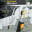 OUTSUNNY - Table pliante en aluminium table de camping table de jardin 6 personnes hauteur réglable + sac de transport - vignette