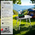 TECTAKE - Table de camping Tina en aluminium, pliable et réglable en hauteur argent - vignette