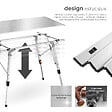 TECTAKE - Table de camping Tina en aluminium, pliable et réglable en hauteur argent - vignette