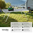 TECTAKE - Table pliante en aluminium Jumbo avec poignée de transport 180 x 70 x 70 cm argent - vignette
