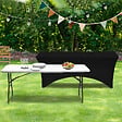 ID MARKET - Housse noire pour table pliante 180 CM - vignette