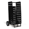 ID MARKET - Chariot porte bûches acier noir 40 x 40 x 100,5 CM pour cheminée - vignette