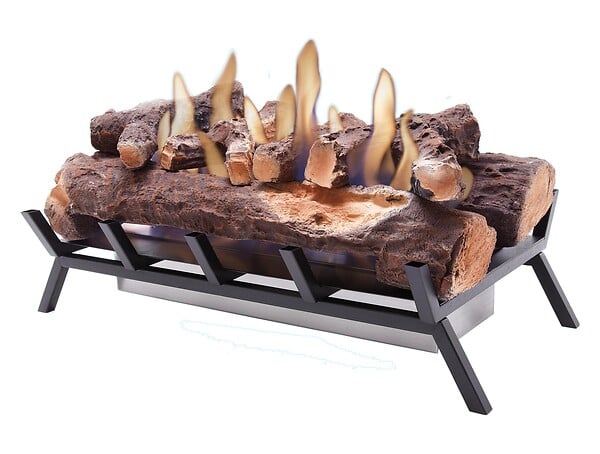 PURLINE - Bloc de combustion 2500W avec bûches décoratives - large
