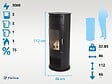 PURLINE - Poêle à éthanol 3kW en acier avec façade en verre trempé - vignette