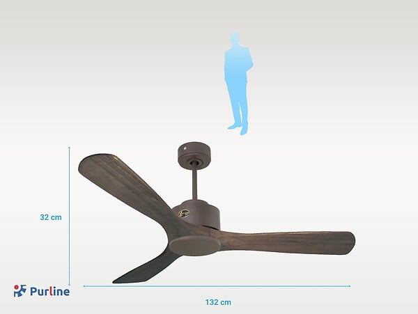 KLASSFAN - Ventilateur de plafond ø132 cm avec LED et Wifi Réversible Hypersilence - large