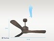 KLASSFAN - Ventilateur de plafond ø132 cm avec LED et Wifi Réversible Hypersilence - vignette