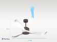 KLASSFAN - Ventilateur de plafond Wifi Moteur à courant continu Télécommande Adaptateur 2/3 Lames Hypersilence Mémoire Shopify Vendible (AUTOMATIQUE) - vignette