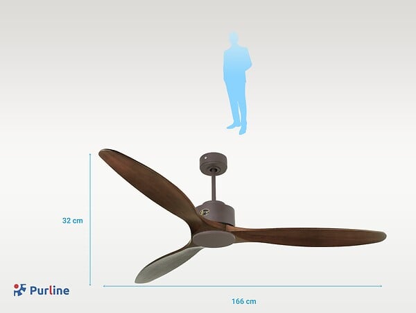 KLASSFAN - Ventilateur de plafond ø166 cm avec Wifi Réversible Hypersilence - large