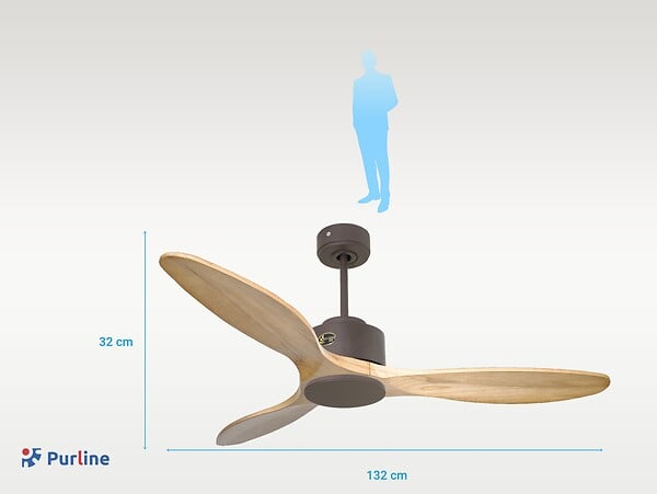 KLASSFAN - Ventilateur de plafond ø132 cm avec Wifi Réversible Hypersilence - large
