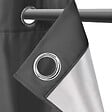 ID MARKET - Lot de 2 rideaux thermiques gris anthracite 135x240 cm - vignette