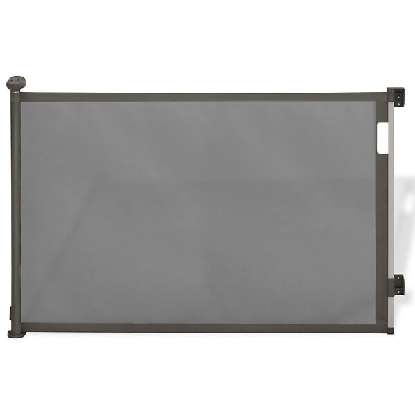 ID MARKET - Barrière de sécurité rétractable pour animaux domestiques 130 cm gris - large