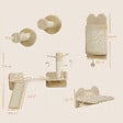 PAWHUT - Mur d'escalade pour chat - arbre à chat design mural - griffoirs, grattoirs, jeux - sisal naturel peluche beige - vignette