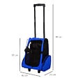 PAWHUT - 2 en 1 trolley chariot sac à dos sac de transport à roulettes pour chien chat - vignette