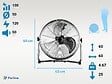 PURLINE - Ventilateur industriel 120W avec 3 pales et 3 vitesses - vignette