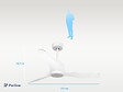 PURLINE - Ventilateur de plafond Réversible  Thermostat Dimmable Wifi Moteur à courant continu Toits en pente Télécommande Lumière à trois tons Adaptateur 2/3 Lames - vignette