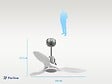 PURLINE - Ventilateur de plafond Réversible  Thermostat Dimmable Wifi Moteur à courant continu Toits en pente Télécommande Lumière à trois tons Hypersilence Mémoire - vignette