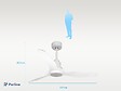 PURLINE - Ventilateur de plafond Réversible  Thermostat Dimmable Wifi Moteur à courant continu Toits en pente Télécommande Lumière à trois tons Adaptateur 2/3 Lames - vignette